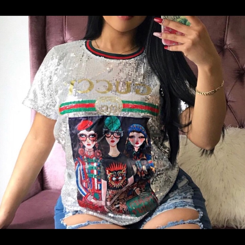 Gucci sequin shirt